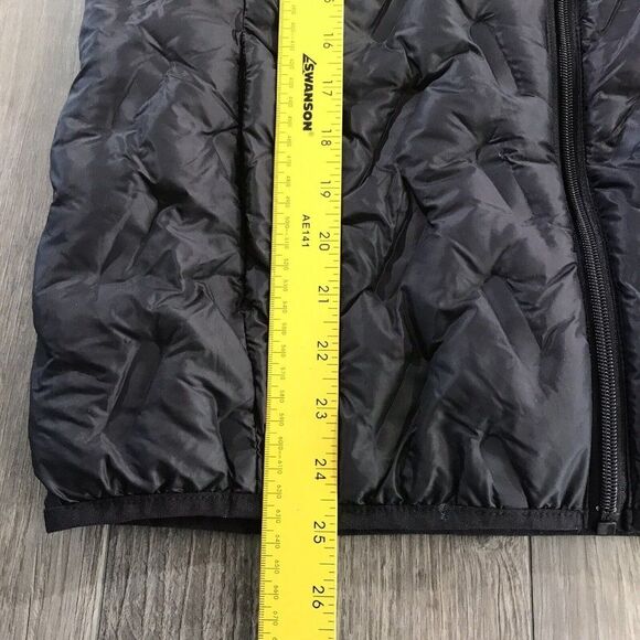 Tangerine Womens Puffer Vest Black Full Zip Packable Pockets Active Wear Medium - Picture 7 of 12